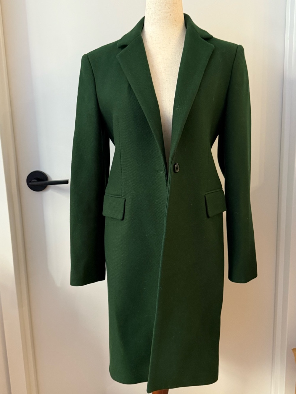 Zara green wool coat